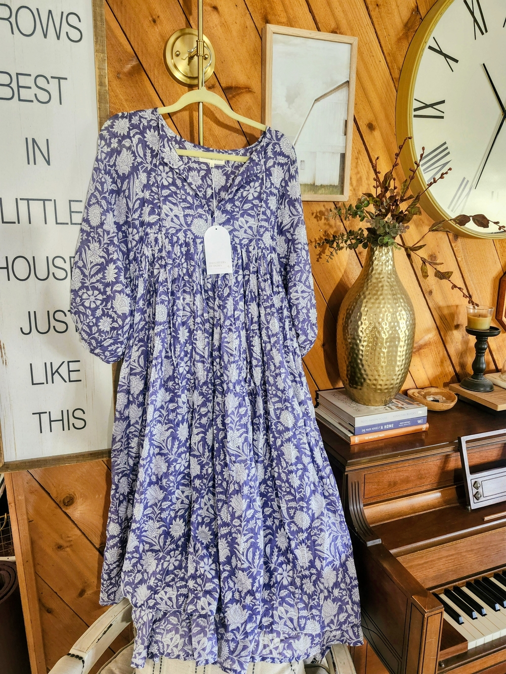 Daughters of India Sold Out BLUE IRIS Midi!!!! Brand New, With Pockets - Picture 5 of 7